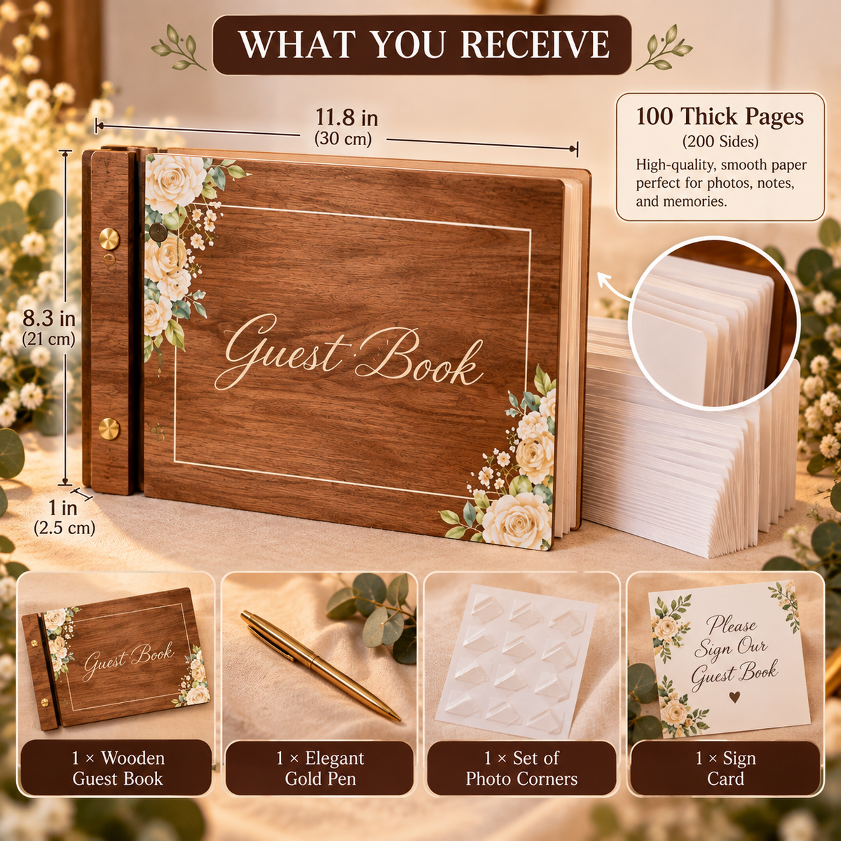 The Hearthwood Memory Book, wooden keepsake photo book (photo 6 of 6)