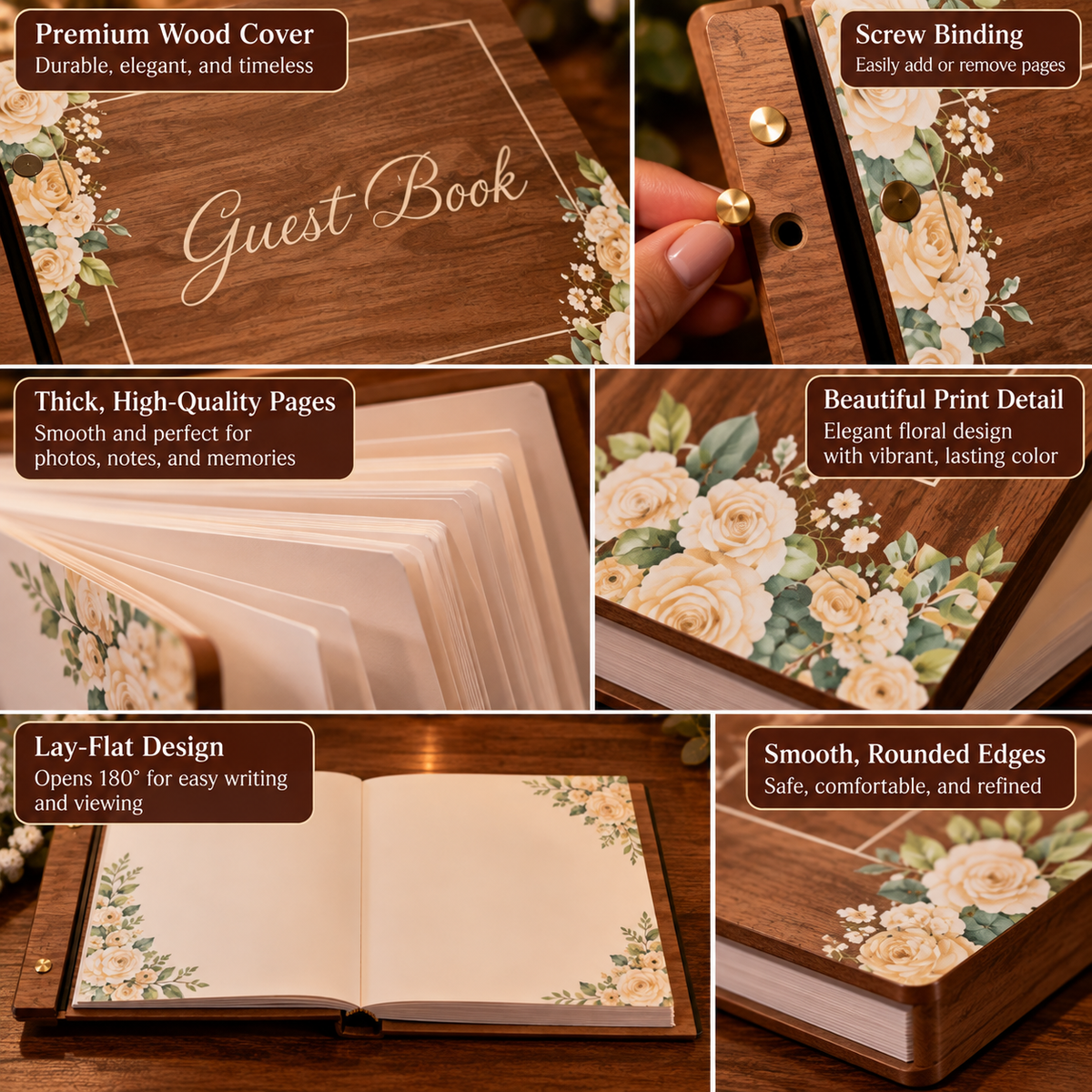 The Hearthwood Memory Book, wooden keepsake photo book (photo 5 of 6)
