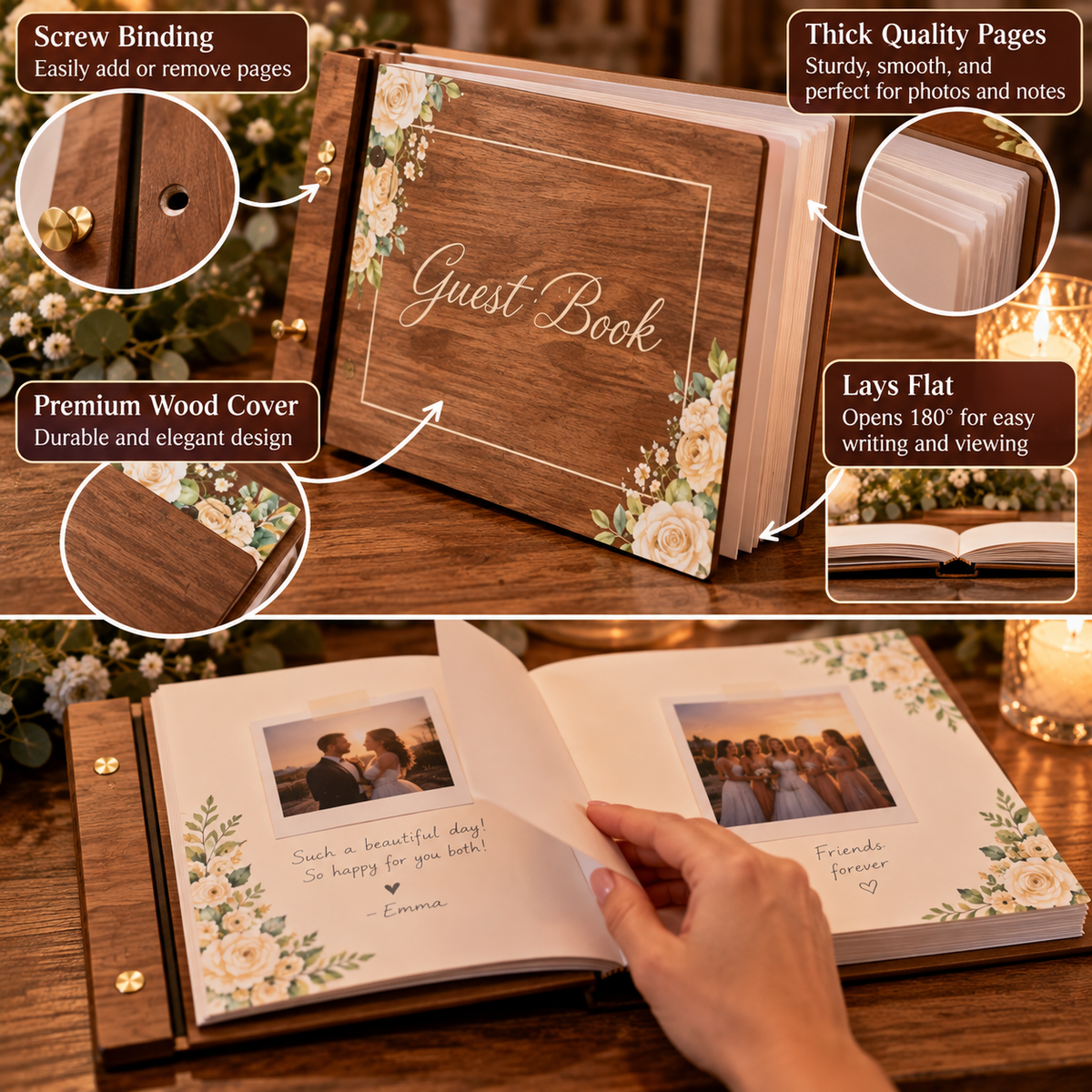 The Hearthwood Memory Book, wooden keepsake photo book (photo 4 of 6)
