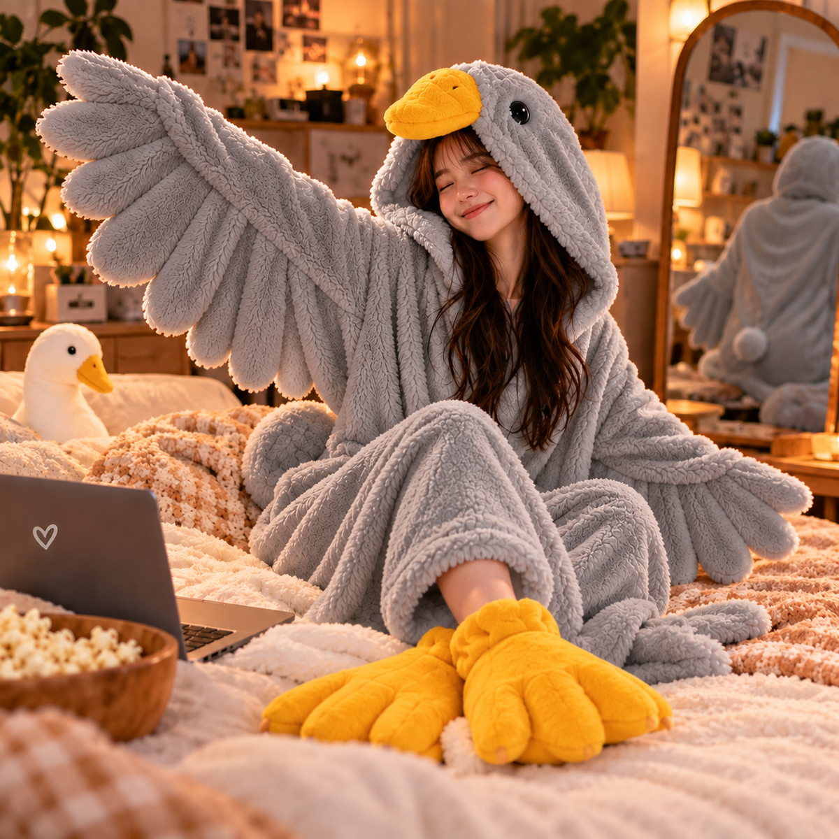 The Honk Robe, goose robe with matching slippers (photo 3 of 7)