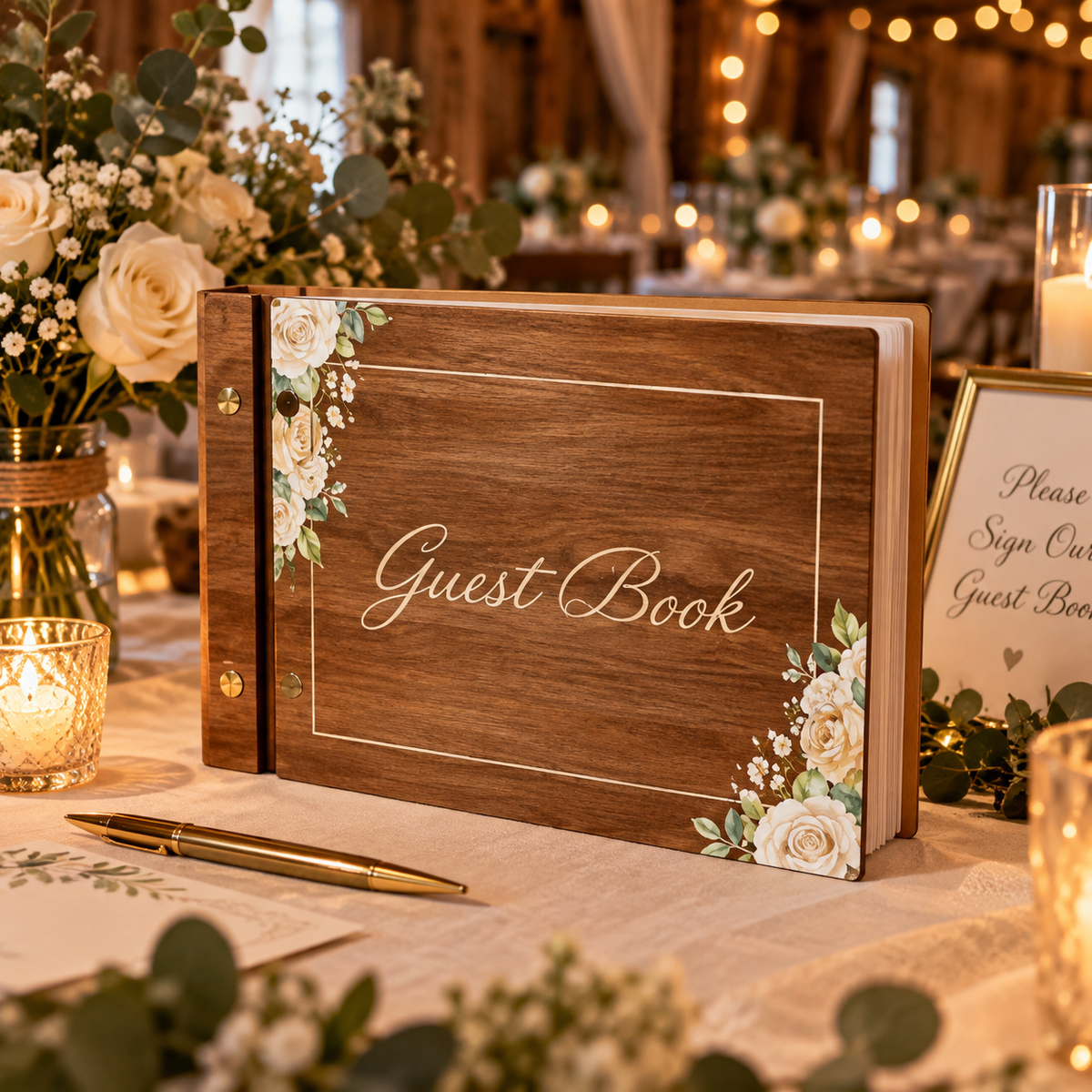 The Hearthwood Memory Book, wooden keepsake photo book (photo 1 of 6)