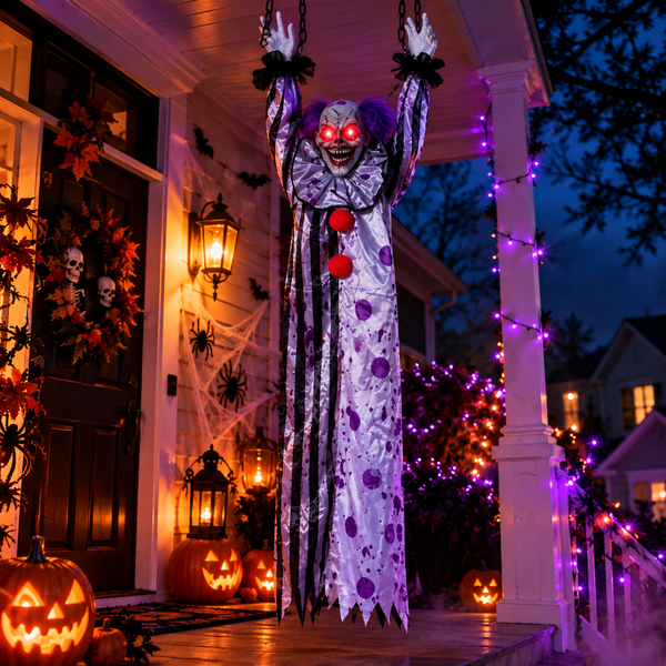 Shiver the Clown, hanging Halloween clown decoration (photo 1 of 6)